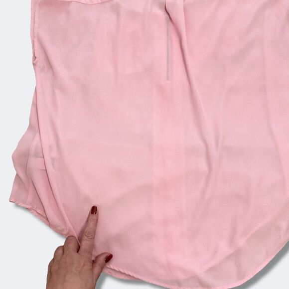 Torrid Pink Dolman Sleeve 1/4 Zip Georgette Blouse Sz 1X - Picture 12 of 14